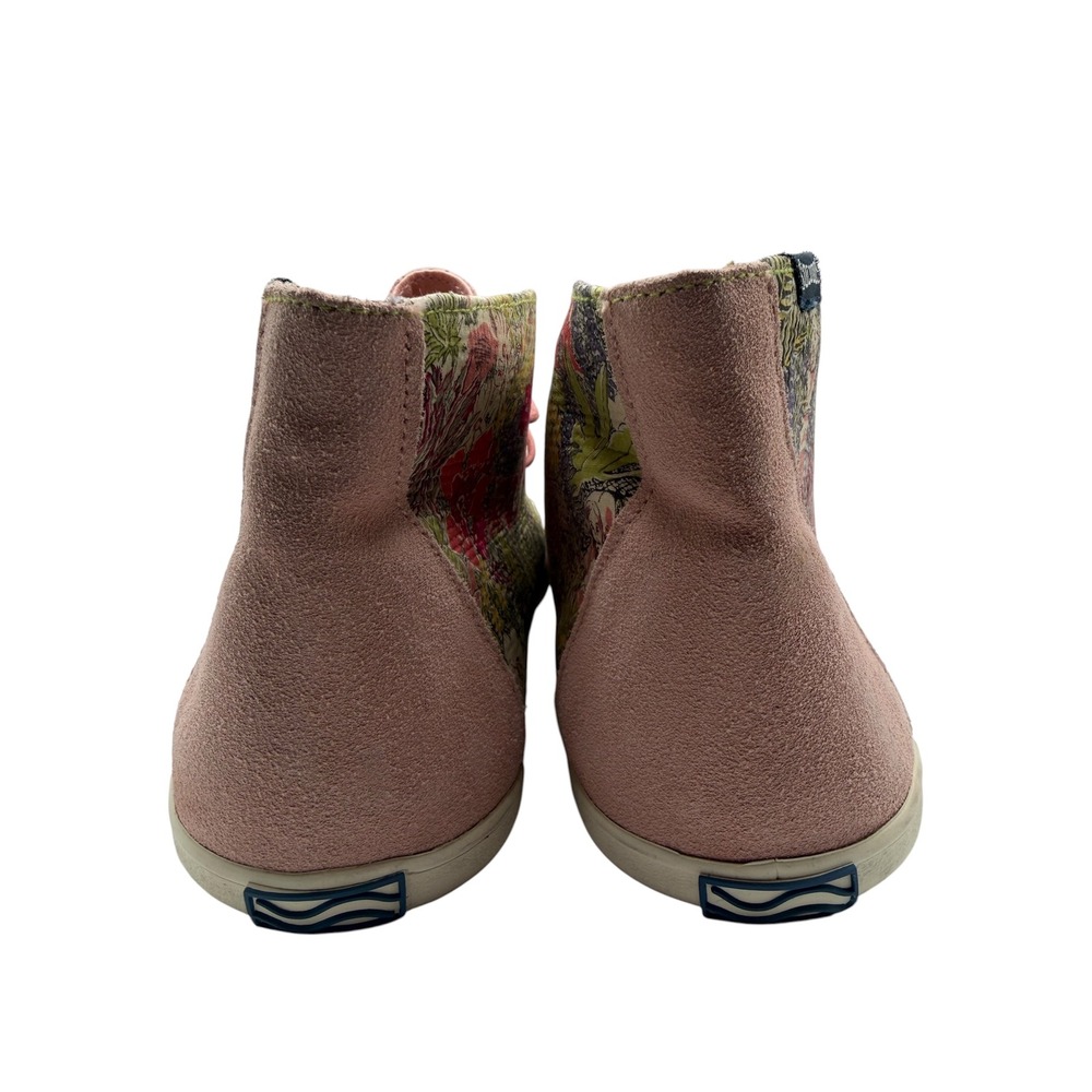 Soludos Floral Derby Garden Party Pink Suede Tapestry High Top Sneakers Size 9 - Picture 7 of 8